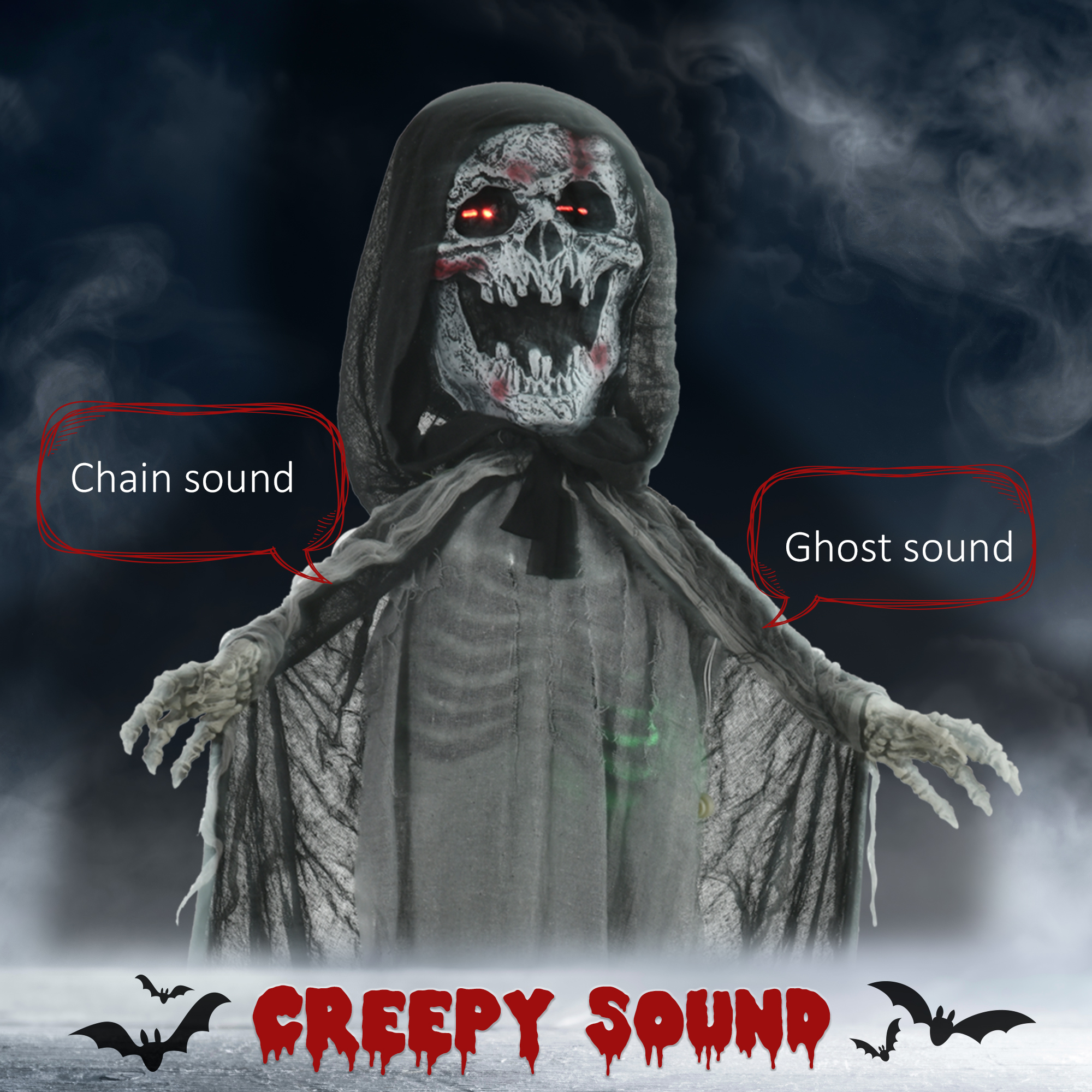 Spellbound motion-activated Halloween witch prop