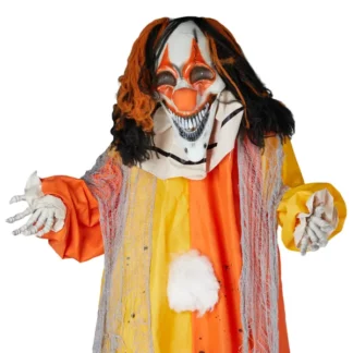 Red-Eyed Clown 8.2 ft outdoor Halloween inflatable with flashing red LED eyes