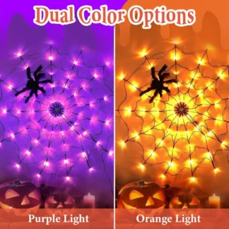 Giant LED spider web Halloween decoration