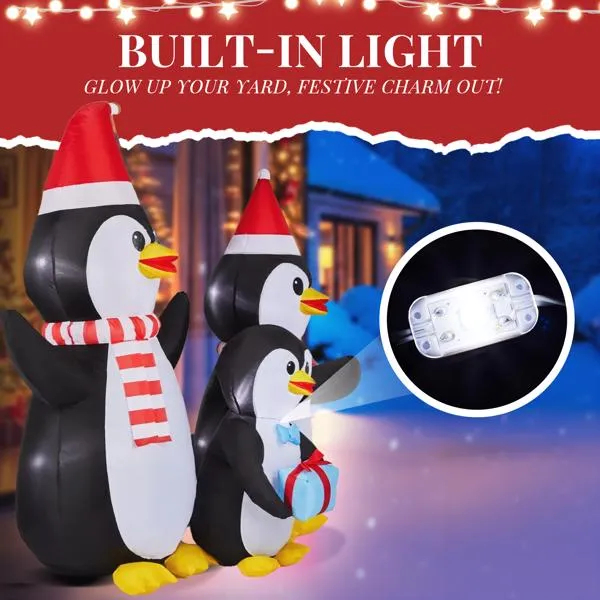 Penguin Place – 6FT Inflatable Penguin Family with Built-in LEDs — TopChopping Christmas collection
