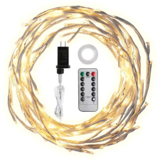 Birchwood Glow – 7.9FT Lighted Birch Garland with 144 LEDs — TopChopping Christmas collection