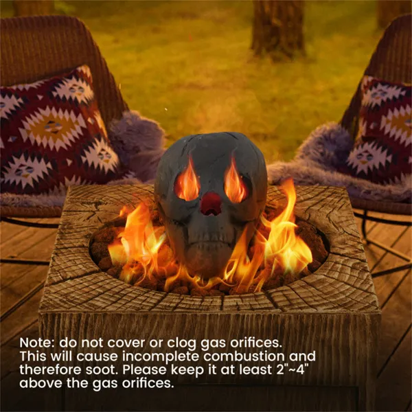 Ember Skull – Ceramic Fire Pit Skull - Image 4